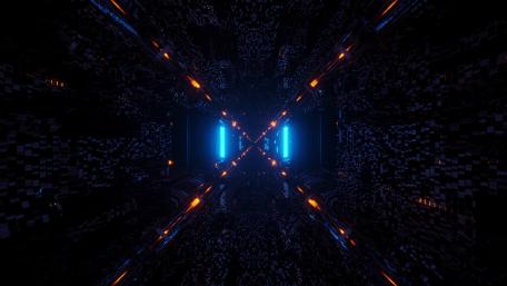 Futuristic Digital Corridor wallpaper