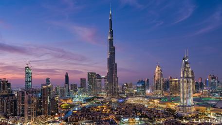 Burj Khalifa and Dubai's skyscrapers wallpaper