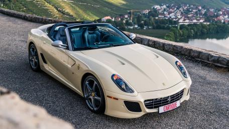 Elegant Cream Ferrari 599 SA Aperta wallpaper