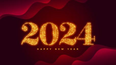 Glowing 2024 New Year Celebration wallpaper