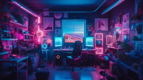 Neon Gamer's Paradise wallpaper