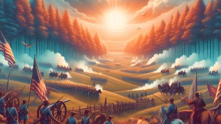 Colorful Civil War Battlefield wallpaper
