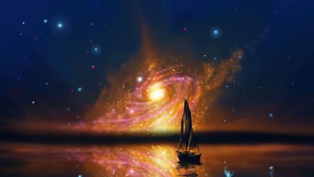 Enchanted Night Voyage wallpaper