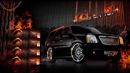 Flaming Ride of Elegance wallpaper