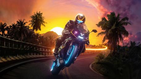 Sunset Ride Thrill wallpaper