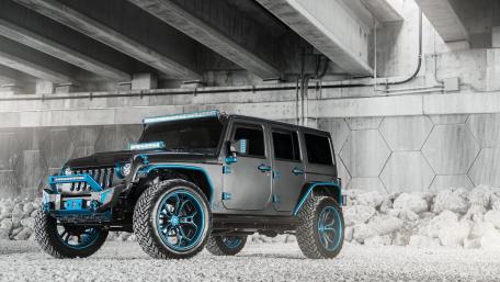 Jeep Wrangler Rugged Elegance in Monochrome wallpaper