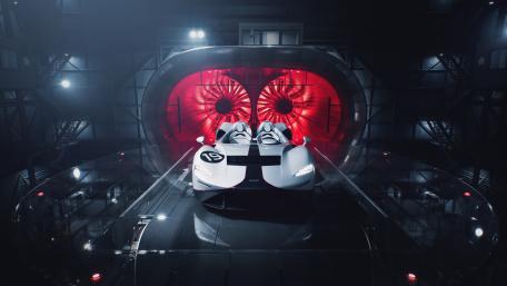 Futuristic McLaren Elva Showroom Ambiance wallpaper