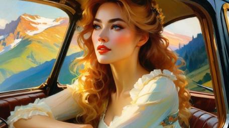 Ethereal Beauty on a Mountain Drive wallpaper