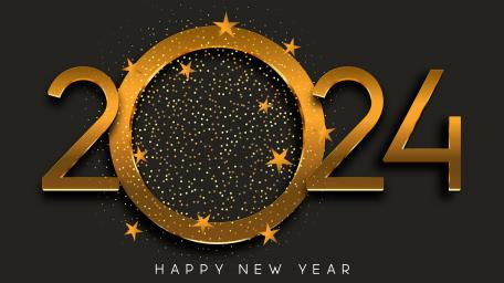 Golden 2024 New Year Celebration wallpaper