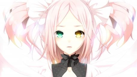 Enchanting Anime Girl with Heterochromia wallpaper