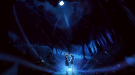 Mystical Moonlit Encounter wallpaper