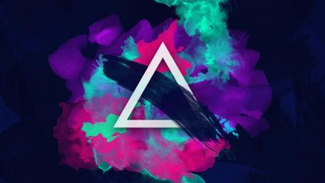 Abstract Neon Splash Art wallpaper