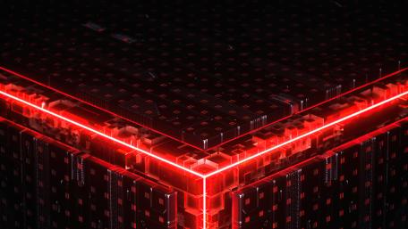 Neon Red Tech Abstract Wallpaper wallpaper