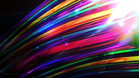 Vibrant Waves of Colorful Light wallpaper