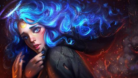 Mystical Cosmic Maiden wallpaper