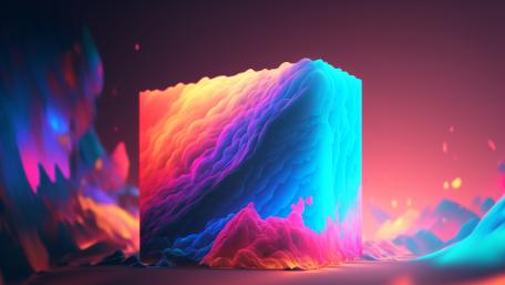 Vibrant 3D Digital Terrain Abstract wallpaper