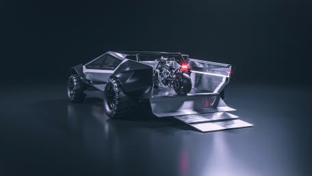 Futuristic Tesla Cybertruck 4K Wallpaper wallpaper