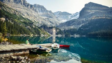 Lake O'Hara and Mount Lefroy wallpaper
