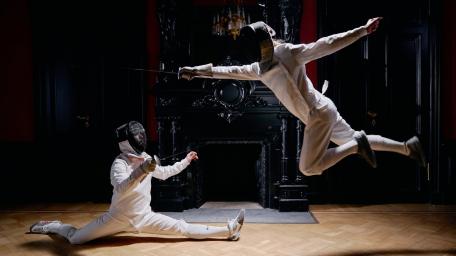 Graceful Duel of Elegance wallpaper