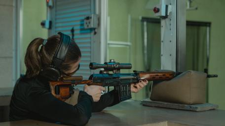 Focused Precision at the Shooting Range wallpaper