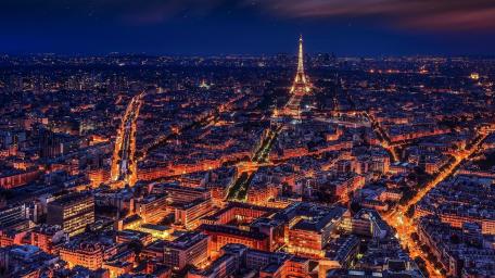 Twilight Over The City Of Lights wallpaper