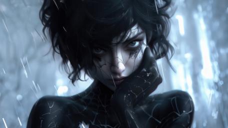 Mysterious Spider Girl Temptation wallpaper