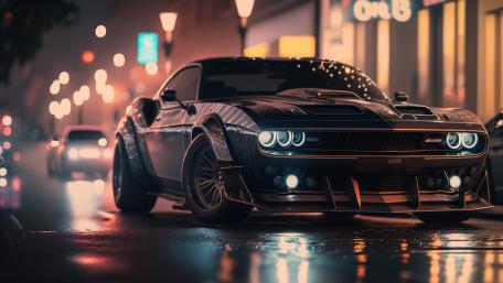 Midnight Prowl in the Urban Jungle wallpaper