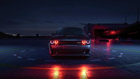 Midnight Predator Dodge Challenger SRT Hellcat on the Prowl wallpaper