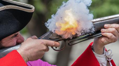 Historical Reenactment Musket Firing wallpaper