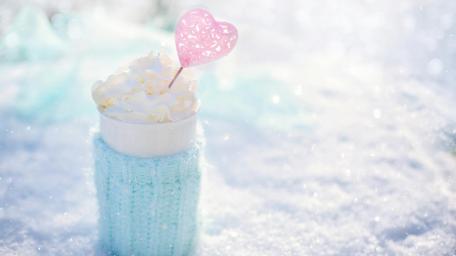 Winter Delight with Whipped Cream Treats wallpaper