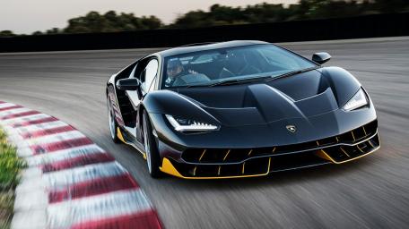 Sleek Lamborghini Centenario on the Track wallpaper