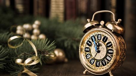 Christmas, clock. time to wake up wallpaper