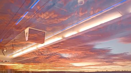 Red Sky in the morning wallpaper