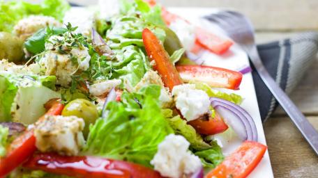 Fresh and Tasty Greek Salad Wallpaper wallpaper