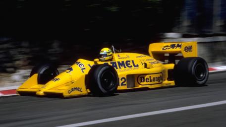 Classic Lotus 99T in Action on the Race Track wallpaper