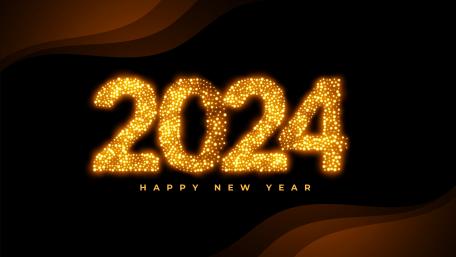 Glowing 2024 New Year Celebration wallpaper