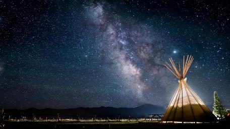 Dazzling Milky Way Above Wilderness Camp wallpaper