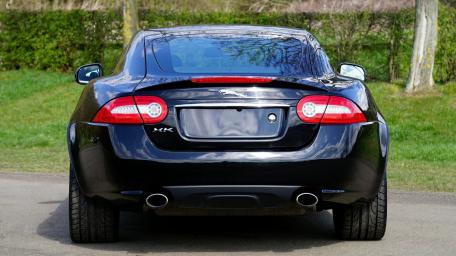 Sleek Black Sports Car Exterior View wallpaper