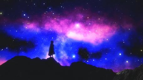 Starry Night Dreamer wallpaper