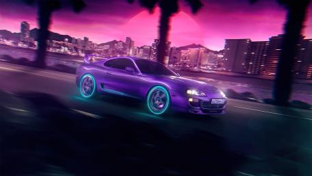 Neon Blaze Toyota Supra GR wallpaper