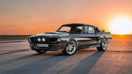 Classic Shelby Mustang at Sunset Glow wallpaper