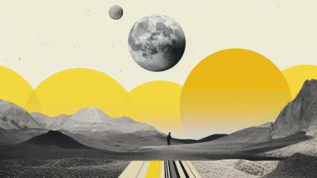 Surreal Desert Dreamscape wallpaper
