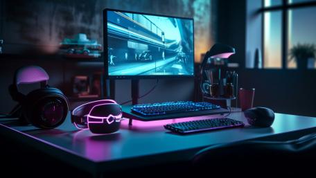 Gamer's Paradise at Dusk wallpaper