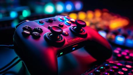 Gaming in Neon Lights wallpaper