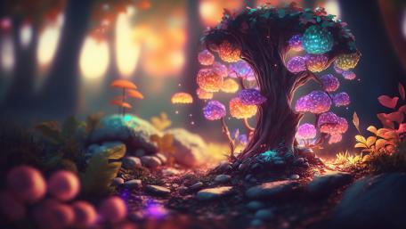 Enchanted Forest Glow wallpaper