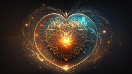 Illuminated Fractal Love wallpaper