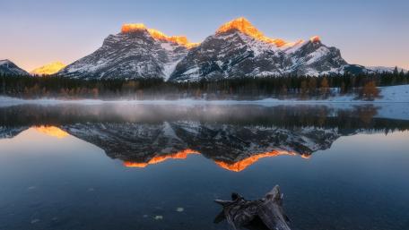 Alpine Glow at Sunrise wallpaper