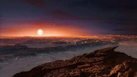 Majestic Sunset on Alien Terrain wallpaper