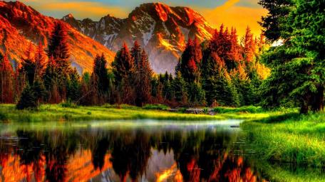 Autumn Majesty in the Mountains wallpaper