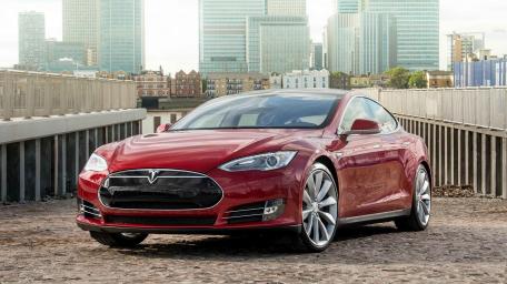 Tesla Model S in Urban Elegance wallpaper